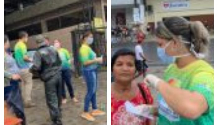 Ação da prefeitura de Abreu e Lima conscientiza população sobre perigo das aglomerações nas filas