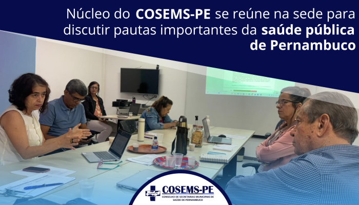 Núcleo de Assessoria Técnica do COSEMS-PE se reúne para discutir pautas importantes da saúde pública de Pernambuco